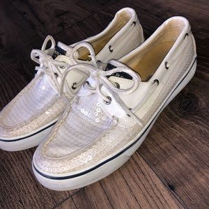 Cream sequin Sperry’s